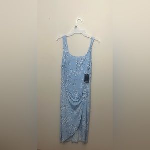 No Boundaries Juniors Sleeveless Midi Wrap Dress.